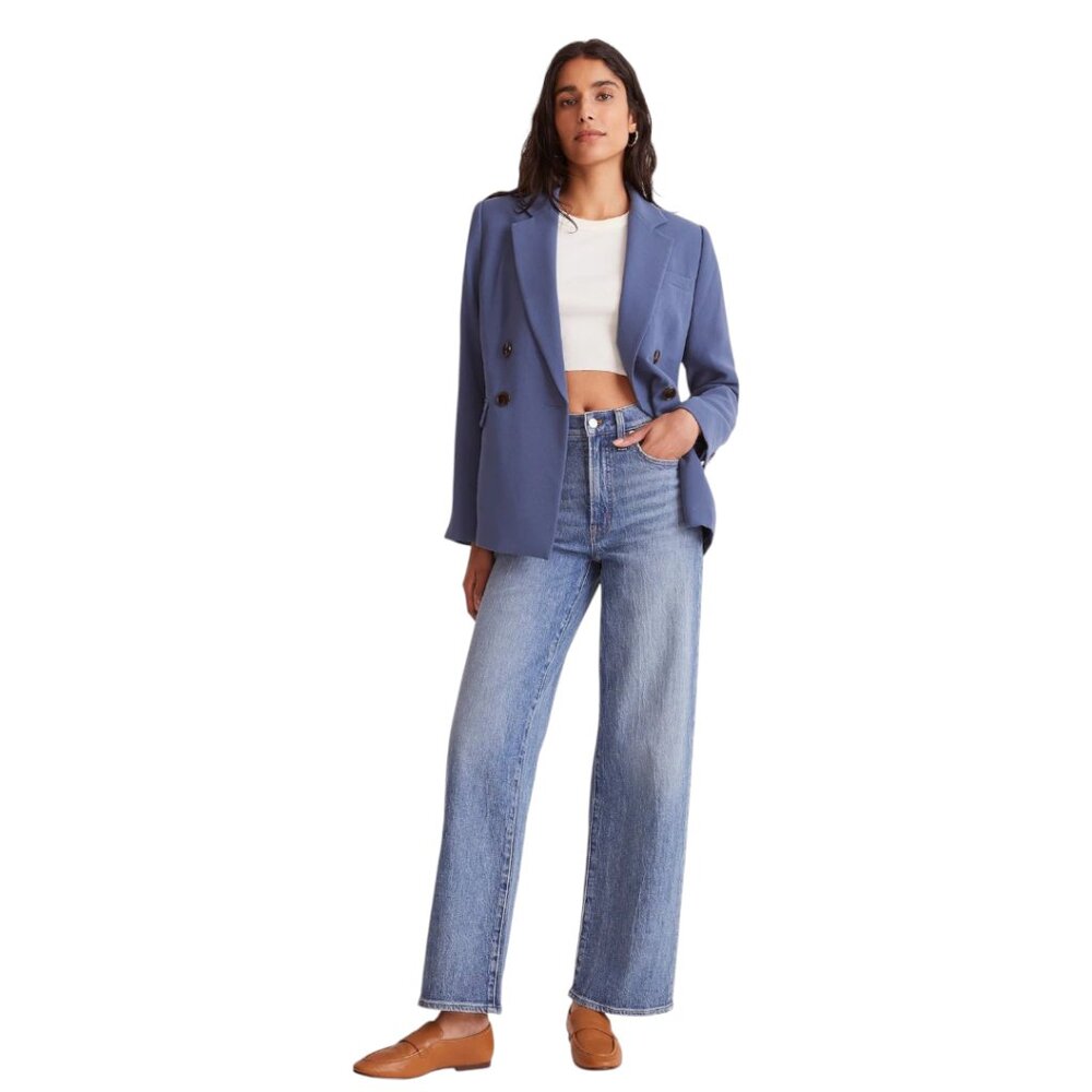 Madewell The Perfect Vintage Wide-Leg Jean in Heathcote Wash Sz 30